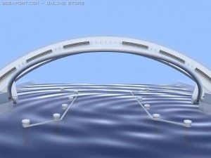 millenium bridge dubai 3D Model