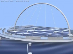 millenium bridge dubai 3D Model