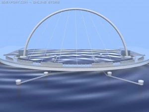 millenium bridge dubai 3D Model