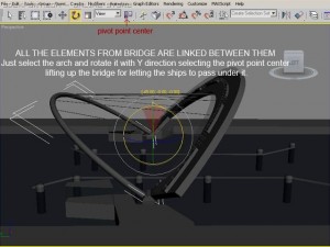 millenium bridge dubai 3D 模型