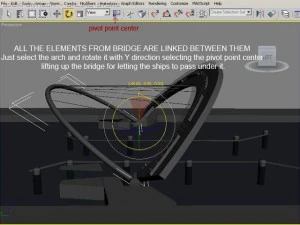millenium bridge dubai 3D Model