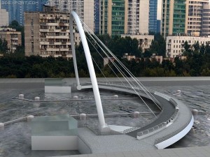 millenium bridge dubai mapped 3D Model