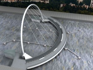 millenium bridge dubai mapped 3D Model