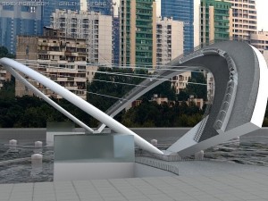 millenium bridge dubai mapped 3D Model