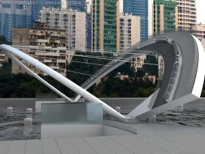millenium bridge dubai mapped 3D Model