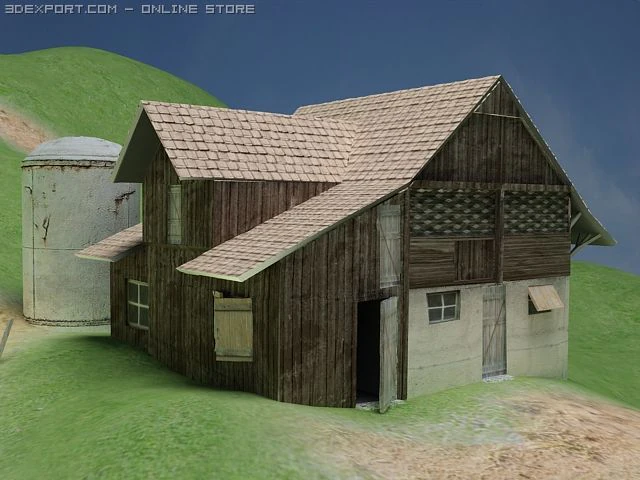 old country house 3D Model .c4d .max .obj .3ds .fbx .stl .blend