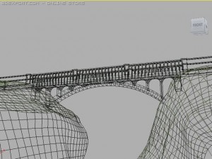 bridge between stones 3D 모델