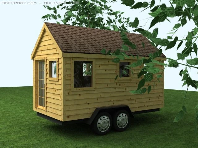 house travel trailer 3D Model .c4d .max .obj .3ds .fbx .stl .blend