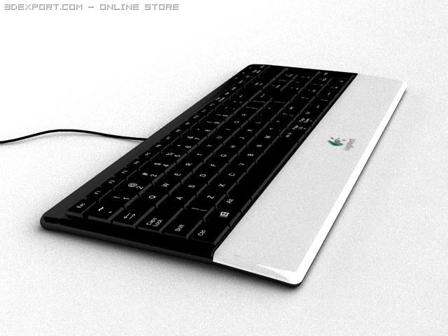 ultra flat keyboard logitech 3D Model .c4d .max .obj .3ds .fbx .stl .blend 