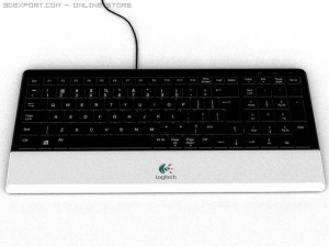 ultra flat keyboard logitech Modelo 3D