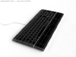 ultra flat keyboard logitech Modelo 3D