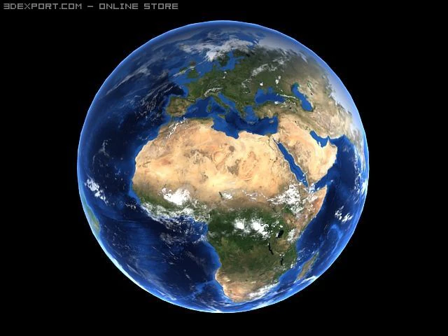 high quality earth animated 3D Model .c4d .max .obj .3ds .fbx .stl .blend 