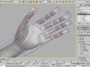 realistisch handgeriggt 3D Modell