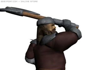 dwarf rigged and animated 3D Model