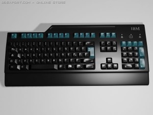 high detailed keyboard ibm 3D 模型