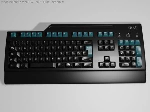 high detailed keyboard ibm 3D Model