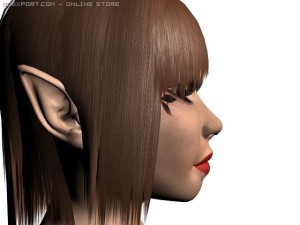 elf woman head Modelo 3D