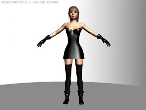 엘프 여자 ak 3D 모델