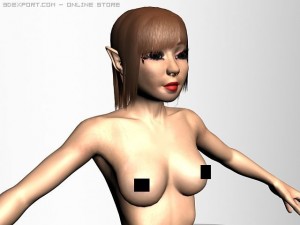 elf woman ak 3D Model