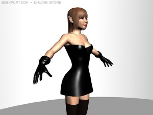 elf woman ak 3D Model