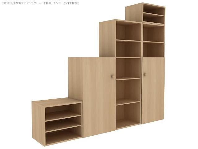 ikea storage 3D Model .c4d .max .obj .3ds .fbx .stl .blend 