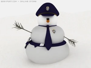 snowman policeman 3D Model