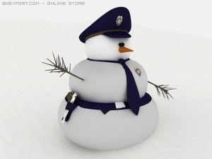 snowman policeman 3D Модель