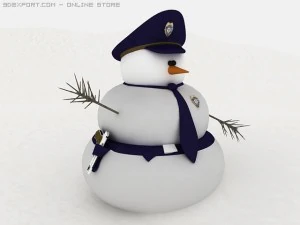 snowman policeman 3D Model