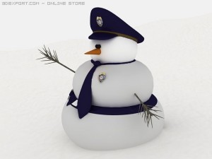 snowman policeman 3D Модель