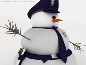 snowman policeman 3D Модель