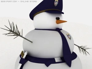 snowman policeman 3D Model