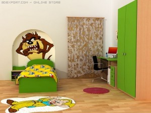 child bedroom colorful Modello 3D