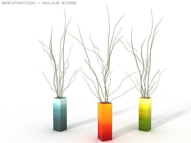 colourful vases Modèle 3D .c4d .max .obj .3ds .fbx .stl .blend 