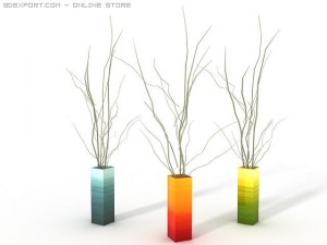 colourful vases 3D Model