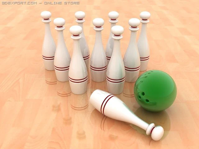 bowling set 3D Model .c4d .max .obj .3ds .fbx .stl .blend 