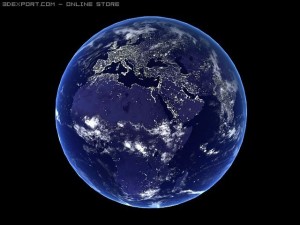 high quality earth over the night 3D Model