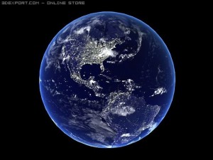 high quality earth over the night 3D Модель
