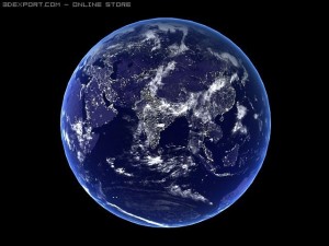 high quality earth over the night 3D Модель