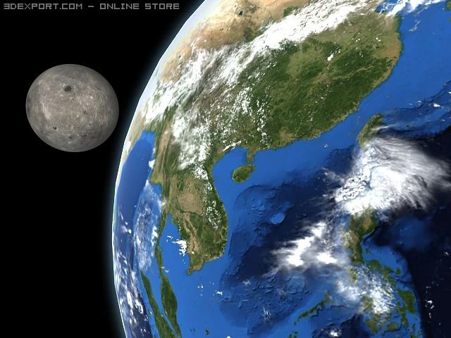 earth and moon 3D Model .c4d .max .obj .3ds .fbx .stl .blend