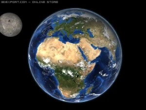 earth and moon 3D Model