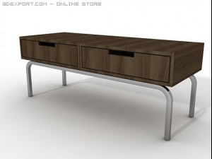 sideboard console table with drawers 3D मॉडल