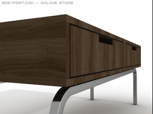 sideboard console table with drawers 3D मॉडल