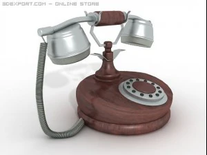 vintage rotary dial phone 3D Model