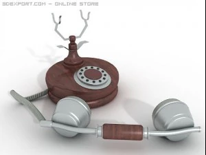 vintage rotary dial phone 3D Model