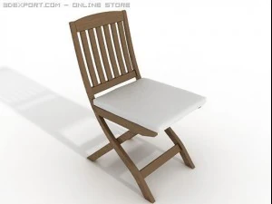 chaise pliante en bois Modèle 3D