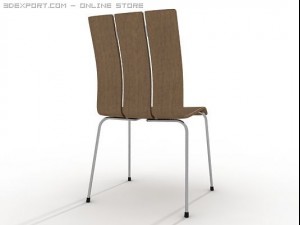modern wood chair Modèle 3D