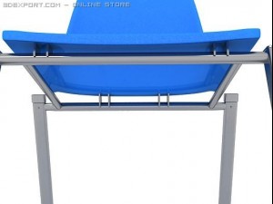 plastic waiting room chair 3D-Modell