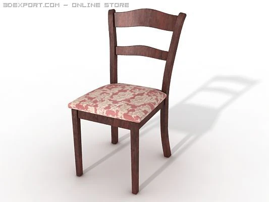 traditional style side chair 3D Model .c4d .max .obj .3ds .fbx .stl .blend 