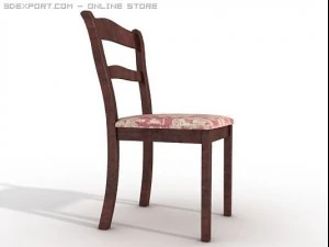 traditional style side chair 3D Model