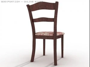 traditional style side chair 3D Model